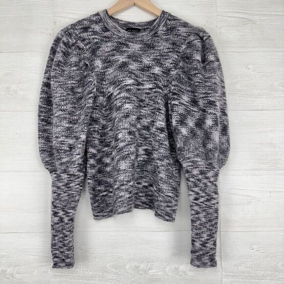 Ted Baker Jumper Sweater Women US 10 Extreme Sleeve Pullover Wool Mohair Gray - Picture 15 of 16